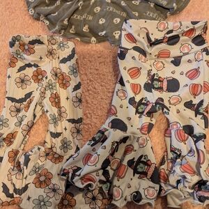 Cute Halloween and Floral Baby Bell bottoms Handmade